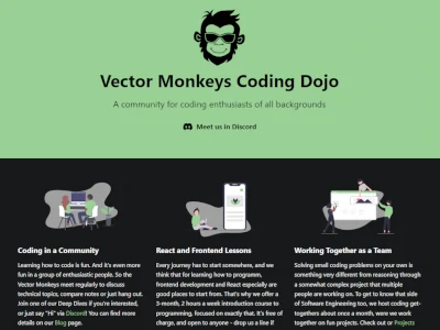 Vector Monkeys Coding Dojo Screenshot from Vector Monkeys Coding Dojo website